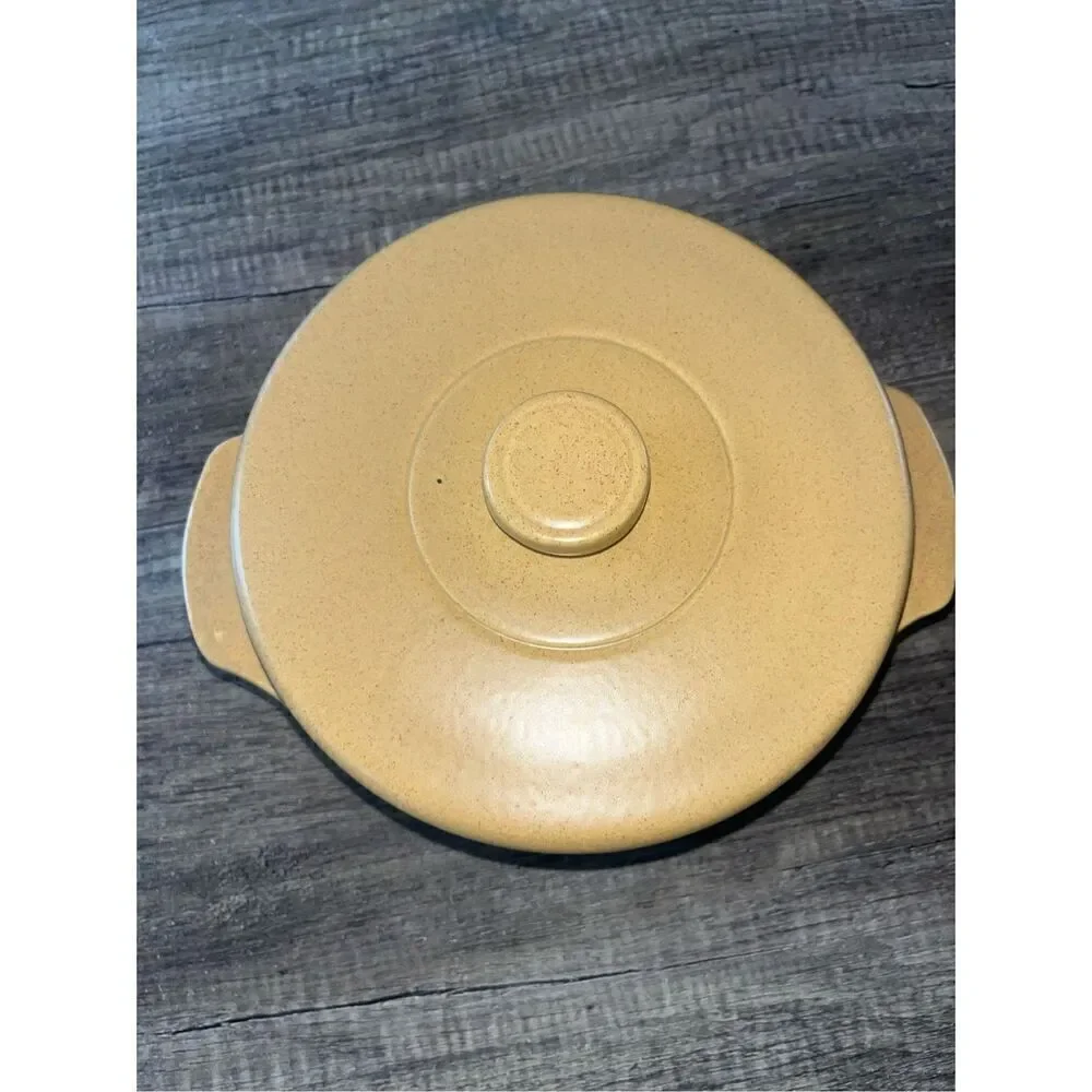 Vintage Kiln Craft Made in England Lidded Round Casserole Dish
